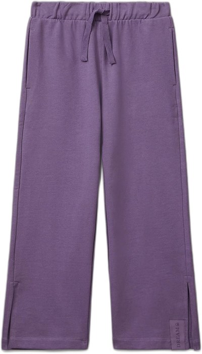Benetton Kız Çocuk Mor Etiket Detaylı Yırtmaçlı Büzgü İpli Eşofman Altı - Seçenekler: 6-7 Yıl, 7-8 Yıl, 8-9 Yıl, 10-11 Yıl, 11-12 Yıl, 13-14 Yıl