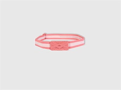 Benetton Kız Çocuk Pembe Logolu Kemer