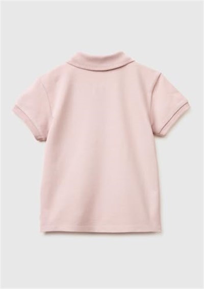 Benetton Kız Çocuk Pembe Logolu Pike Polo T-Shirt - Seçenekler: 2 Yıl, 5 Yıl, 4 Yıl