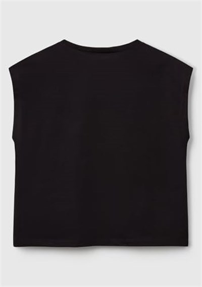 Benetton Kız Çocuk Sarı Grafik Baskılı Kısa Kollu T-Shirt
