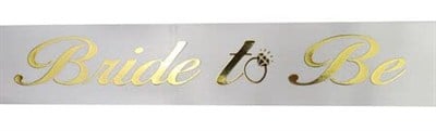 Benim Marifetlerim - Altın Bride To Be Beyaz Gelin Kuşağı