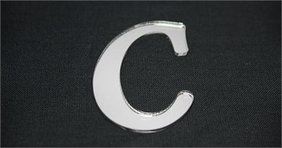 Benim Marifetlerim - C Harfi Gümüş Aynalı Pleksi 4 cm
