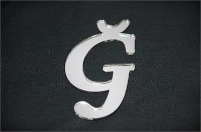 Benim Marifetlerim - Ğ Harfi Gümüş Pleksi 4 cm