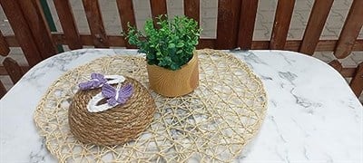 Benim Marifetlerim - Lila Kelebekli Beyaz Örgü Toka 1 Çİft
