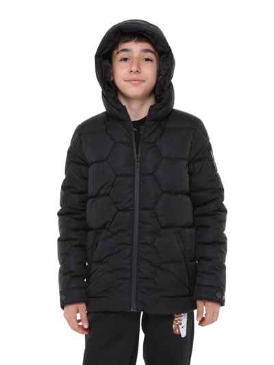 Benittokids Erkek Çocuk Mont 51280 Siyah 12 YAŞ