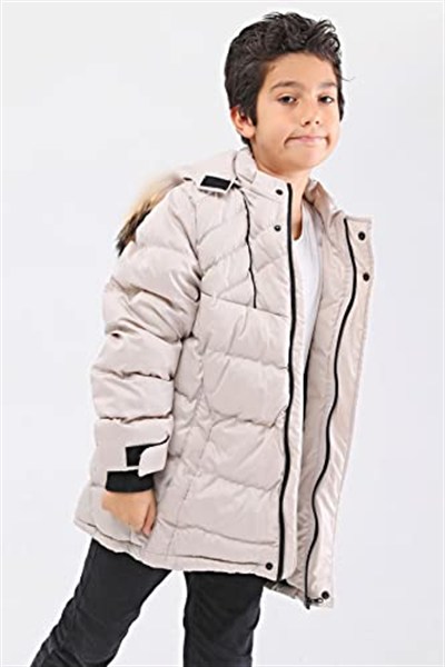 Benittokids Natural Kürklü Erkek Çocuk Kaban Bej 51237T