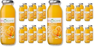 BenOrganic Portakal Suyu 250 ml Cam Şişe (2 paketi)