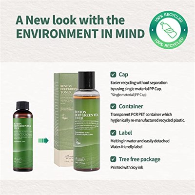 Benton Deep Green Tea Toner - Yeşil Çay Tonik 1 Paket (1 X 150 Ml)