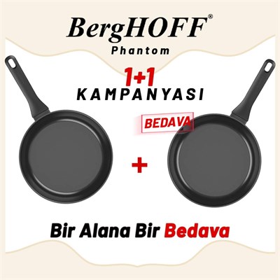 Berghoff 1+1 Hediye Leo Phantom Yapışmaz Kızartma Tavası 24 Cm