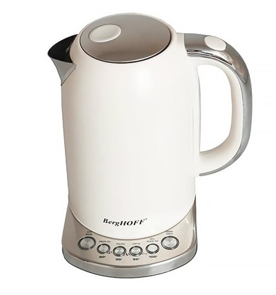BergHOFF Gem Concept 1, 7 L Su Isıtıcı – 2400 W, Çoklu Otomatik Sıcaklık Ayarı | Vanilya Krem