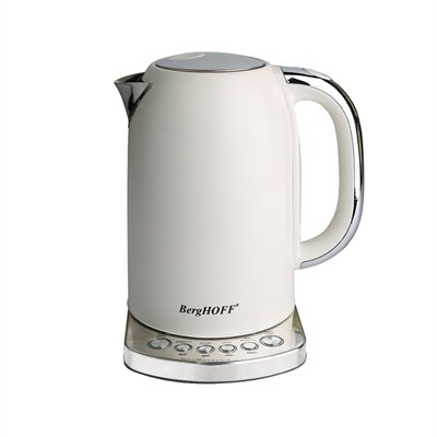 BergHOFF Gem Concept 1, 7 L Su Isıtıcı – 2400 W, Çoklu Otomatik Sıcaklık Ayarı | Vanilya Krem