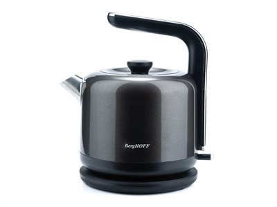BergHOFF Gem Metallic 1.7 L Su Isıtıcı – 2200 W, Paslanmaz Çelik | Koyu Gri