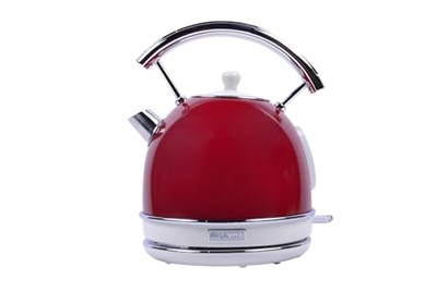 Berghoff GEM RETRO 1.7 Litre Kırmızı Yuvarlak Su Isıtıcısı (Kırmızı)