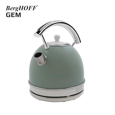 BergHOFF Gem Retro 1, 7 L Su Isıtıcı – 2200 W, Paslanmaz Çelik Gövde | Mint Yeşil