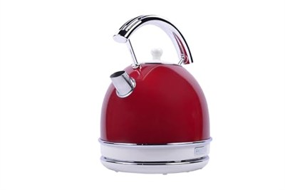 Berghoff GEM RETRO 1.7 Litre Kırmızı Yuvarlak Su Isıtıcısı (Kırmızı)