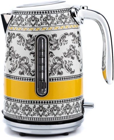 BergHOFF Gem Royal Margery 1.7 Litre Desenli Su Isıtıcısı – 2200 W, Paslanmaz Çelik Gövde