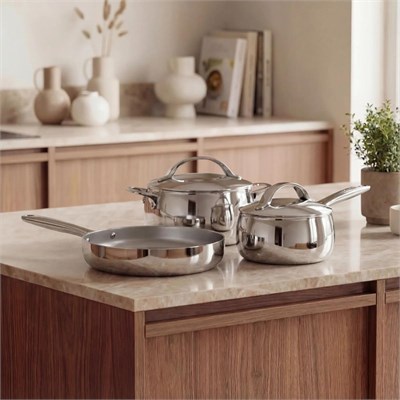 Berghoff Home Belly 5li Tencere Seti Smokey Siyah