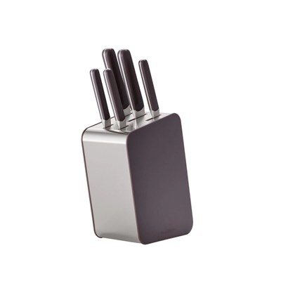 Berghoff Home Elements 6lı Bıçak Bloğu Seti Peppercorn