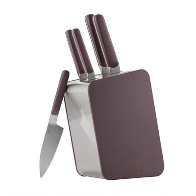 Berghoff Home Elements 6lı Bıçak Bloğu Seti Peppercorn