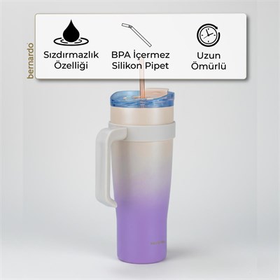 Bernardo Alto Pipetli Termos Bardak Pembe 1000ml