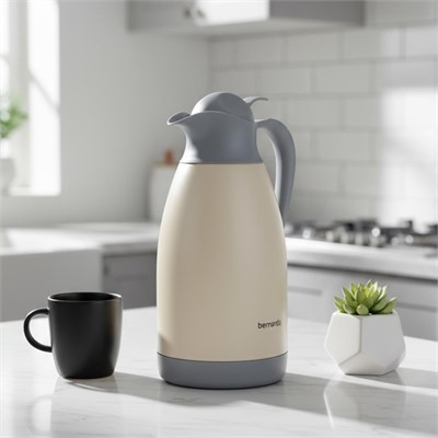 Bernardo Grandio Çelik Termos Krem 2 Litre