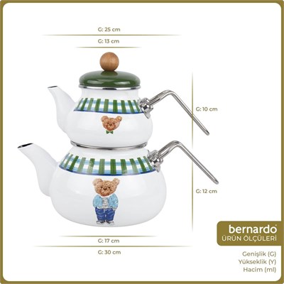 Bernardo Harmony Emaye Çaydanlık Takımı