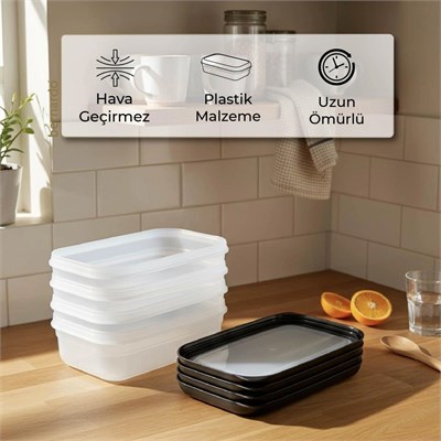 Bernardo Hide Plus 4lü Saklama Kabı 700 Ml Siyah