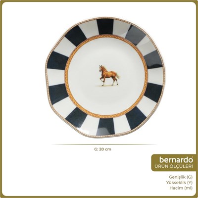 Bernardo Natural Porselen 6 Parça Pasta Takımı