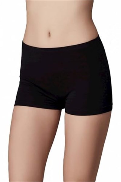 Berrak 2101 Kadın Renkli Likralı Boxer Şort, 6lı Paket, Siyah, XL Beden