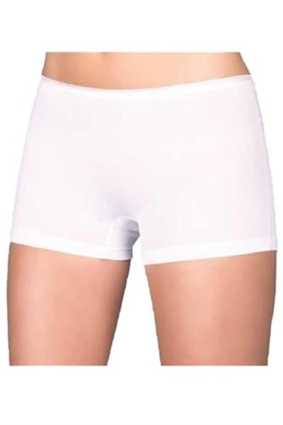 Berrak Kadın Boxer 2100/2101, 6 Adet, Beyaz, L Beden