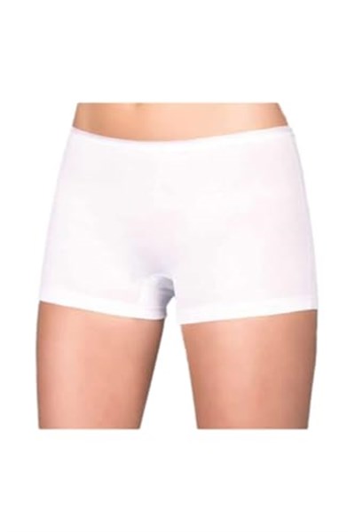 Berrak Kadın Boxer 2100/2101, 6 Adet, Beyaz, S Beden