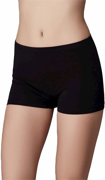 Berrak Kadın Boxer 2100/2101, 6 Adet, Siyah, M Beden