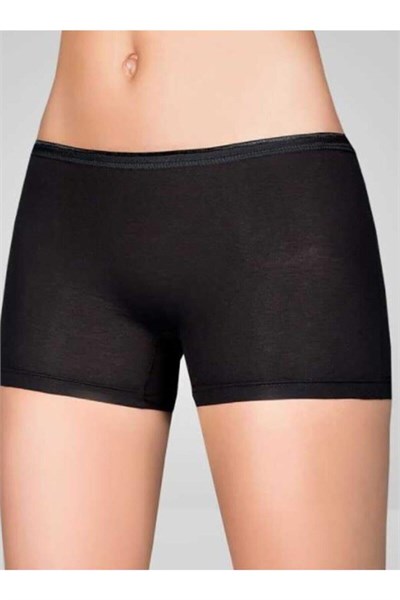 Berrak Kadın Boxer 2100/2101, 6 Adet, Siyah, M Beden