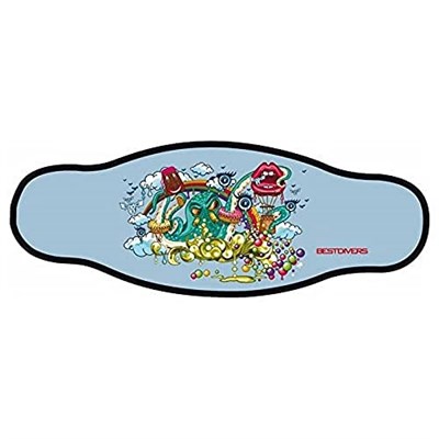 Best derinlik Kol saati kayışı maske neopren, çift Klasör, PopArt