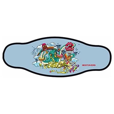 Best derinlik Kol saati kayışı maske neopren, çift Klasör, PopArt