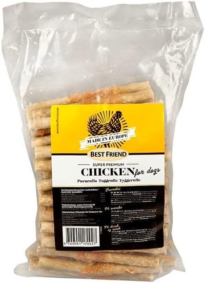 Best Friend Chicken Tavuk Eti Burgulu Sticks Köpek Ödülü (60lı Paket)