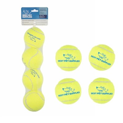 Best Pet Supplies Köpekler için Gıcırtılı Tenis Oyuncakları, 4lü Paket, Atmak ve Getirmek için Ağır Hizmet İnteraktif Evcil H - Seçenekler: Large (Pack of 2), Small (Pack of 4), Medium (Pack of 4)...