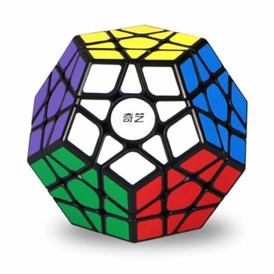 BestCube Megaminx Hız Küpü, 3x3x3 Beşgen Hız Küpü Dodecahedron Sihirli Küp Bulmaca Siyah
