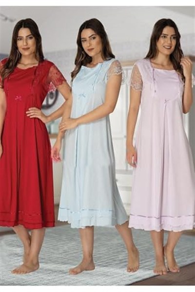Bestin Kadın Mavi Hamile Lohusa Gecelik, L, DS2052EF-86D0018319676