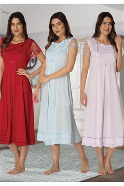 Bestin Kadın Vişne Hamile Lohusa Gecelik, 2XL, DT2052EF-86D0018318356
