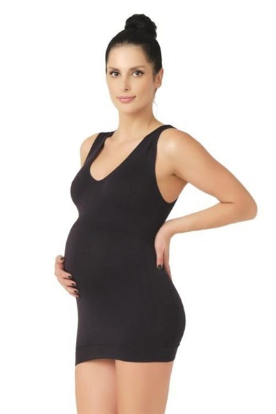 Bestin Siyah Seamless Dikişsiz Rahat Hamile Atleti, M, SC5200-869SC0015365