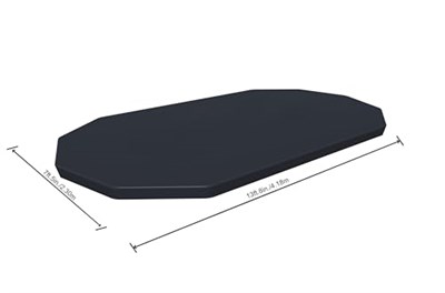 Bestway Flowclear PVC branda, gri, Power Steel havuz için - Seçenekler: 396 x 185 cm (Kare), 424x250x100 cm...