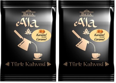 Beta ALa Karamel Aromalı Türk Kahvesi Metalize Poşet 100 Gr (2 paketi)