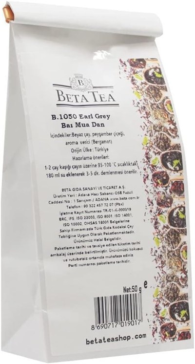 Beta Earl Grey Bai Mu Dan 50 gr