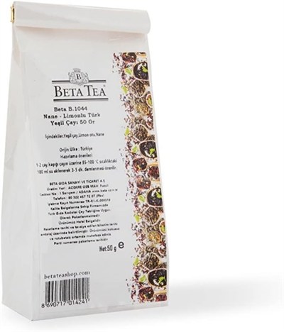 Beta Nane Limonlu Yeşil Çay 50gr - B.1044