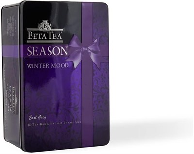 Beta Tea Beta Season Winter Mood Bardak Poşet Metal Ambalaj 80 x 2 GR (Seylan Çayı - Ceylon Tea)