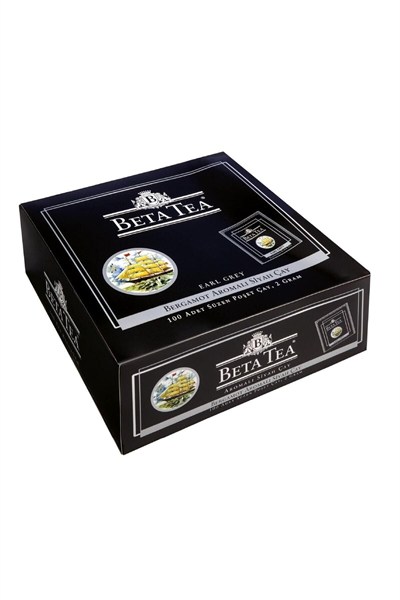 Beta Tea Earl Grey Bardak Poşet 100 Bergamot - Tomurcuk Çayı 2 Gr