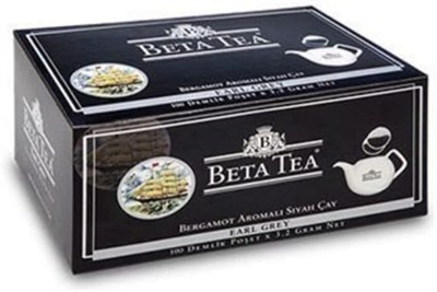 Beta Tea Earl Grey Demlik Poşet 100 Adet (Bergamot - Tomurcuk Çayı) (2 paketi)