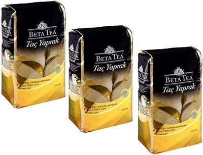 Beta Tea Taç Yaprak Türk Çayı 1000 Gr X 3 Adet