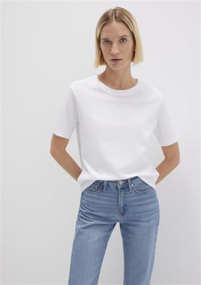 Beyaz Basic Tişört Regular Fit/Normal Kesim 1600955-620